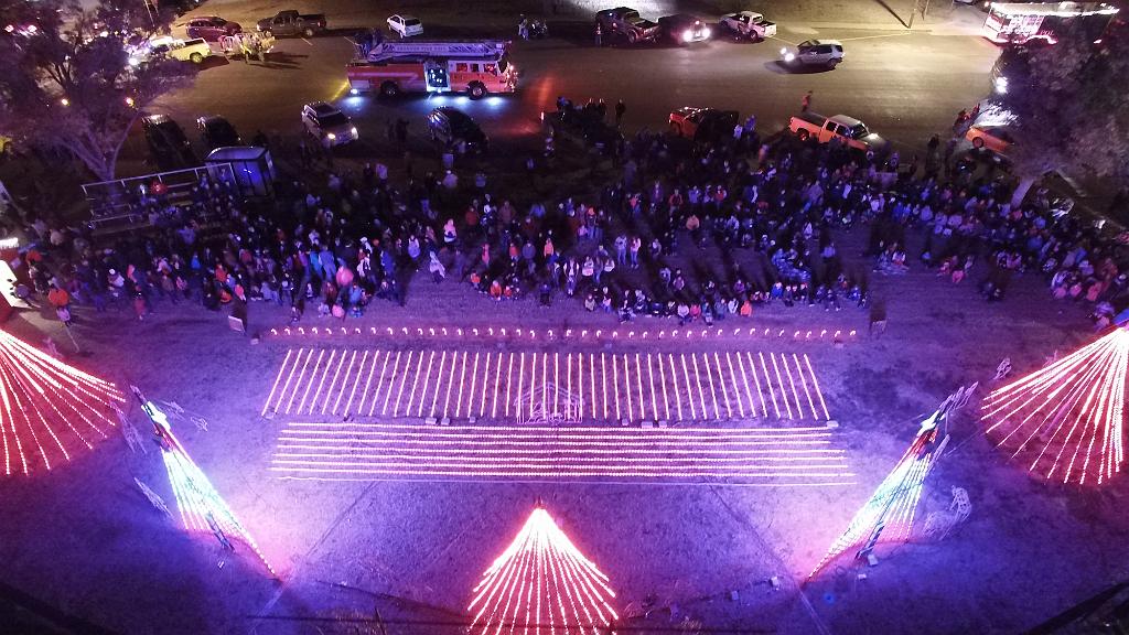 DJI_0016.JPG - Friday night kickoff during our Chamber of Commerce weekend long Christmas Festival.